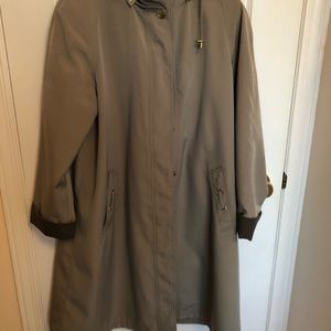 Long Trench Coat With Removeable Hood